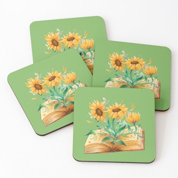 Item preview, Flowers growing from a book Open Book with Sun flowers Active  designed and sold by Mattilyndils.