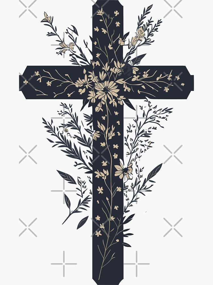 Skinny Cross Sticker