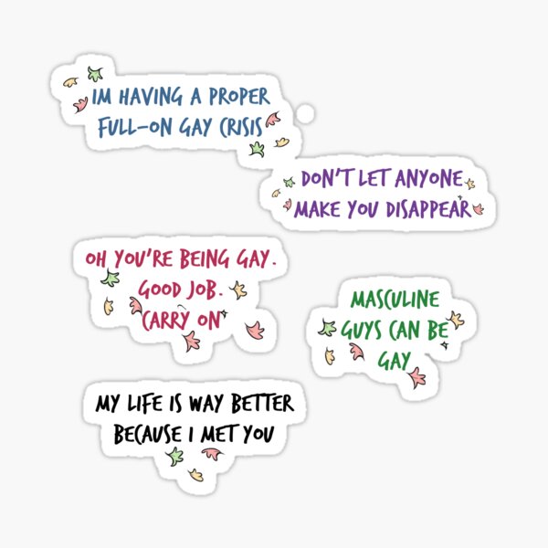 Item preview, heartstopper quotes sticker pack designed and sold by stickersxbecca.