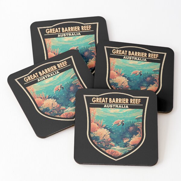 Item preview, Great Barrier Reef Australia Travel Art Badge designed and sold by KrisSidDesigns.