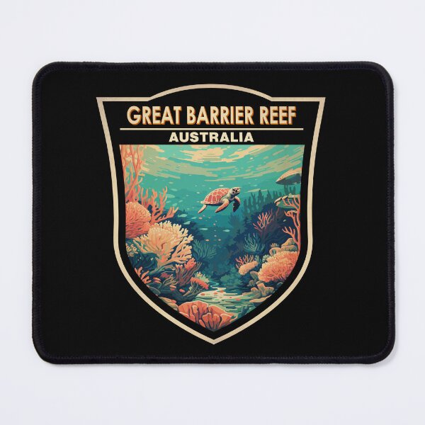 Item preview, Great Barrier Reef Australia Travel Art Badge designed and sold by KrisSidDesigns.