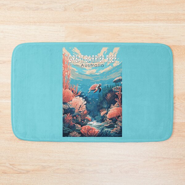 Item preview, Great Barrier Reef Australia Travel Art Vintage designed and sold by KrisSidDesigns.