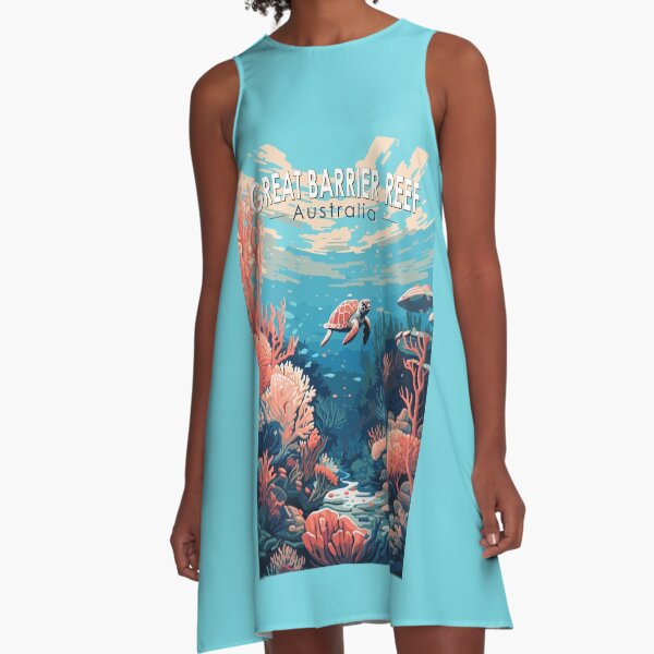 Artikel-Vorschau von Great Barrier Reef Australien Reisekunst Vintage, designt und verkauft von KrisSidDesigns.