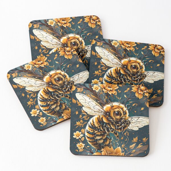 Item preview, A Busy Bumble Bee Hanging with Flowers and Honey Buzz Buzz designed and sold by wojysmokes.