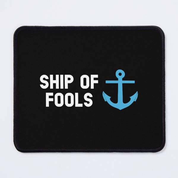 Item preview, Ship of Fools, white blue designed and sold by LanitaKeen.