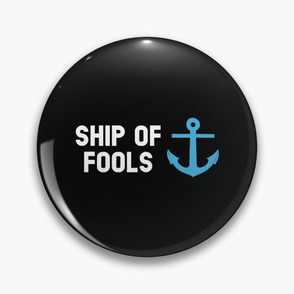 Item preview, Ship of Fools, white blue designed and sold by LanitaKeen.