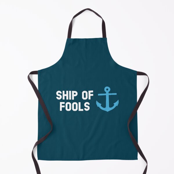 Item preview, Ship of Fools, white blue designed and sold by LanitaKeen.