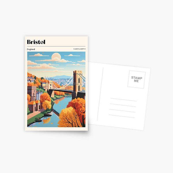 Item preview, Bristol Retro Travel Print designed and sold by ArtVueStudio.
