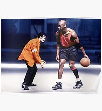 Michael Jordan and Michael Jackson 1 on 1 Poster