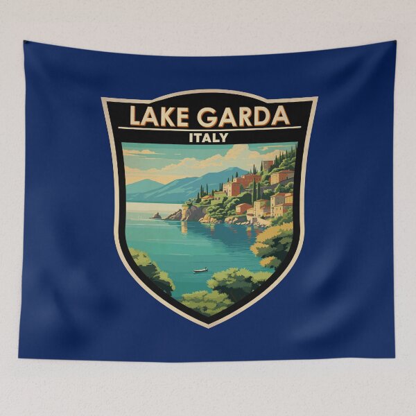 Item preview, Lake Garda Italy Travel Art Badge designed and sold by KrisSidDesigns.