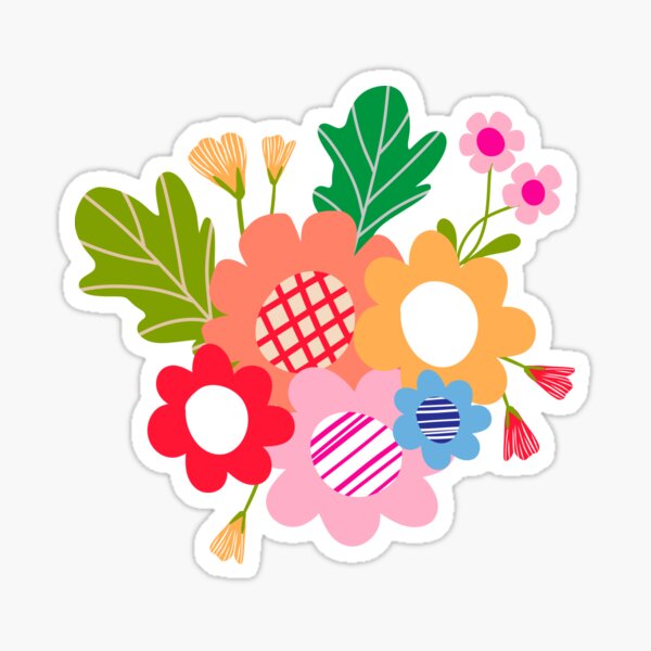 Item preview, Vibrant Colourful Flower Floral Cluster designed and sold by Nicola-Rowe.