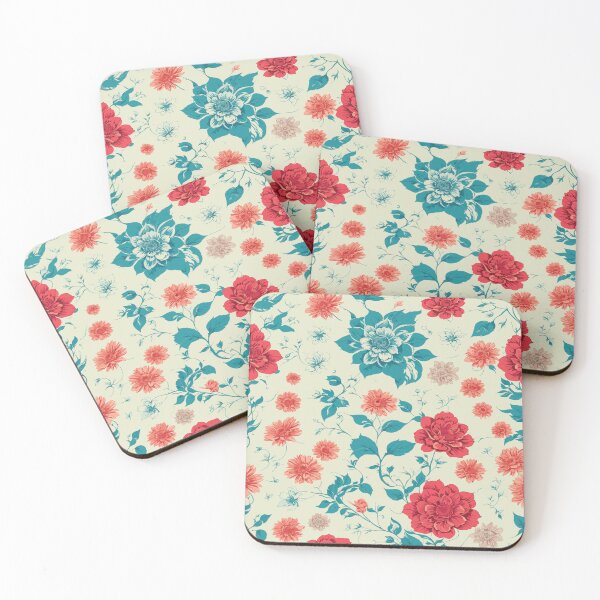 Item preview, Pattern happens flower Colorful red and blue   designed and sold by Suldaanstyle.