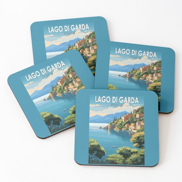 Item preview, Lago di Garda Italia Travel Art Vintage designed and sold by KrisSidDesigns.
