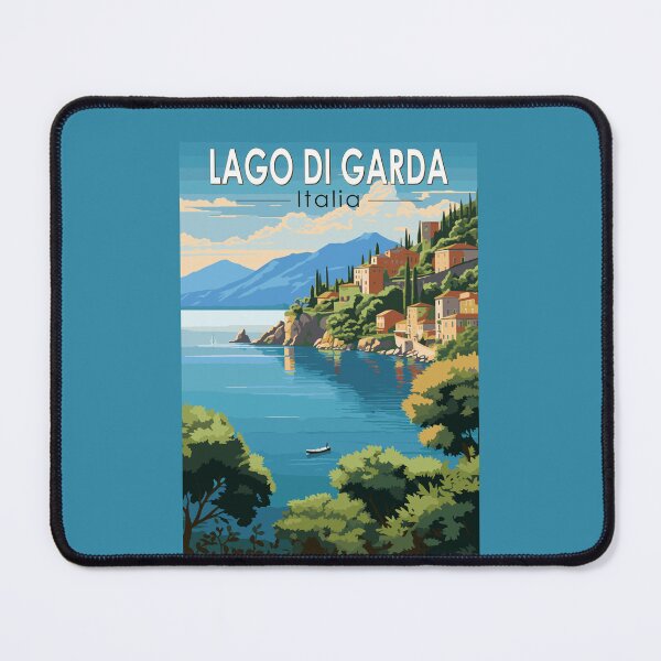Item preview, Lago di Garda Italia Travel Art Vintage designed and sold by KrisSidDesigns.