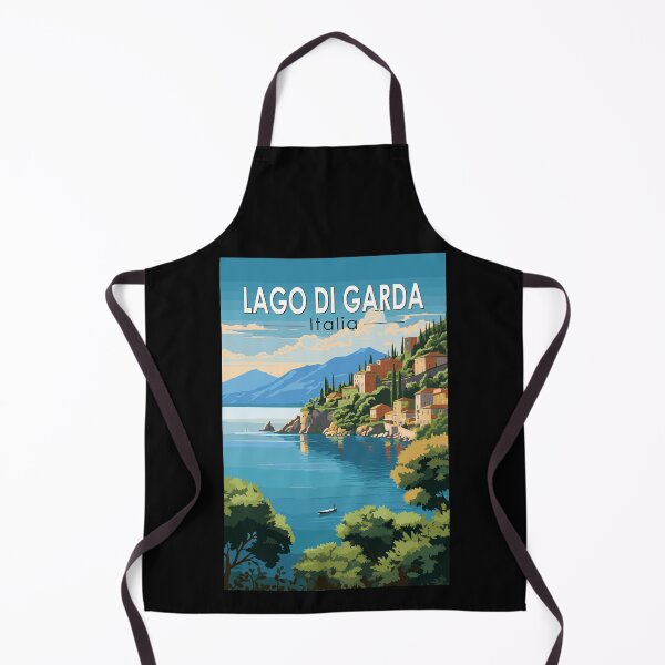 Item preview, Lago di Garda Italia Travel Art Vintage designed and sold by KrisSidDesigns.
