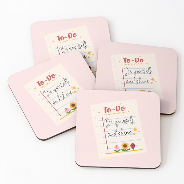 Item preview, Be Yourself and Shine | Cute To-Do List with Flowers designed and sold by Kimochi-Shop.