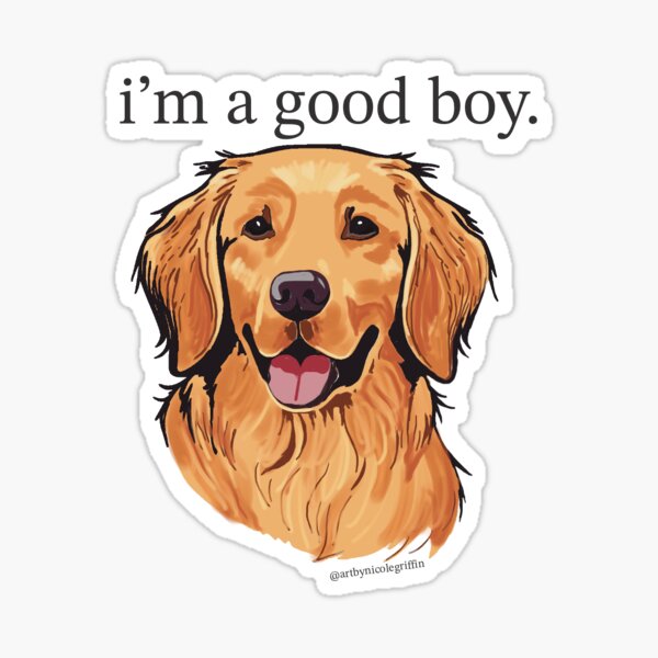 Golden Retriever - Good Boy Sticker