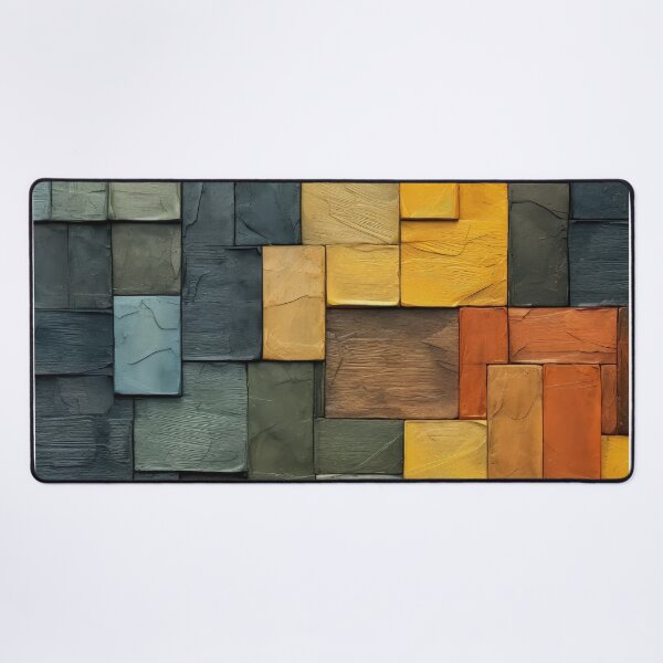 Item preview, Honey Gold & Sage Green Tilescape designed and sold by urbanmidnight.