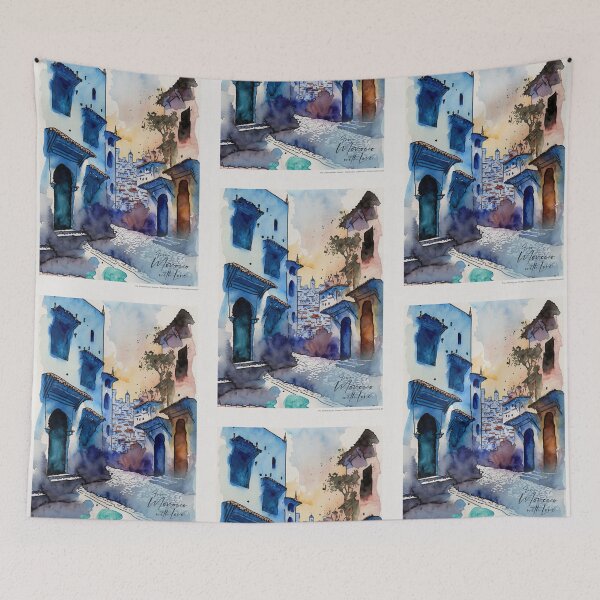 Item preview, Chefchaouen - Cities and Places - Watercolor Collection designed and sold by monkeybusiness.pt.