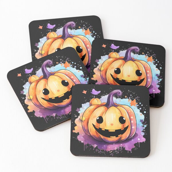 Item preview, Cute Pumpkin Halloween Watercolor Kawaii Style designed and sold by MelodySimmons.