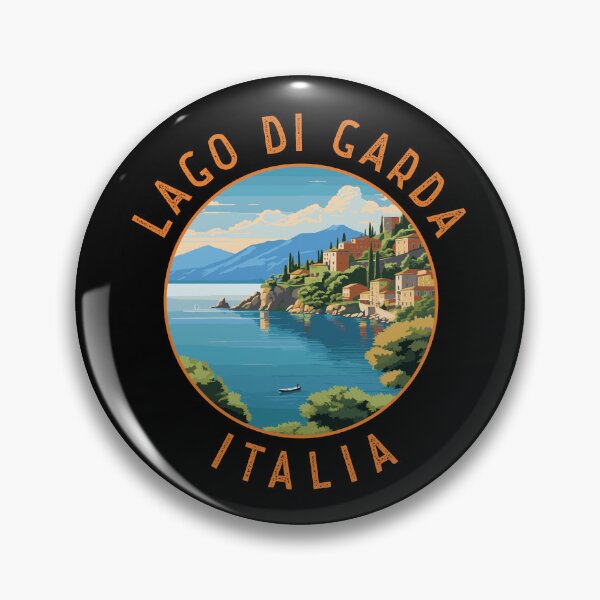 Item preview, Lago di Garda Italia Retro Distressed Circle designed and sold by KrisSidDesigns.
