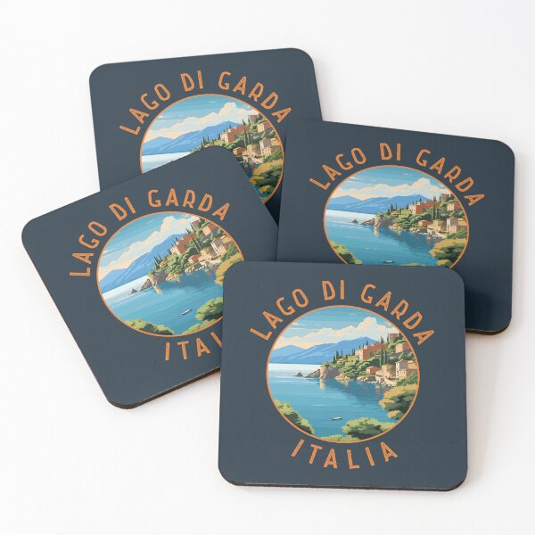 Item preview, Lago di Garda Italia Retro Distressed Circle designed and sold by KrisSidDesigns.