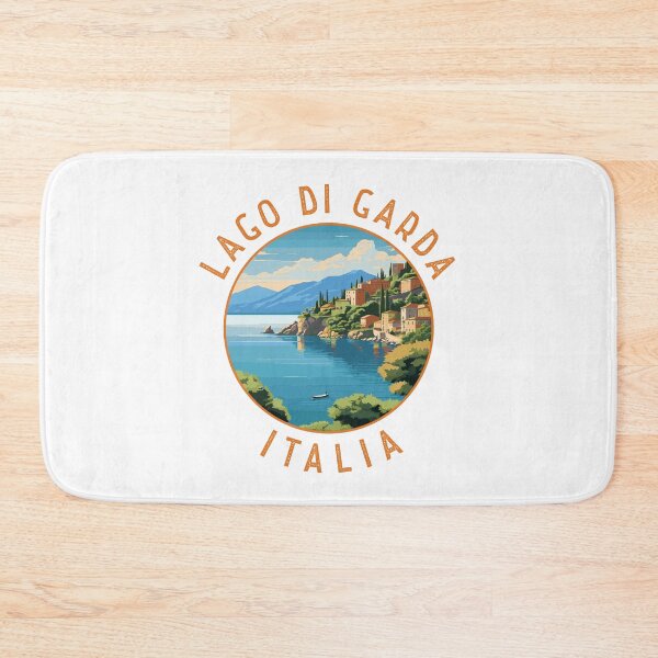 Item preview, Lago di Garda Italia Retro Distressed Circle designed and sold by KrisSidDesigns.