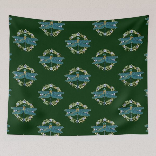 Item preview, Dragonfly and Flowers designed and sold by MollasaniPartyn.