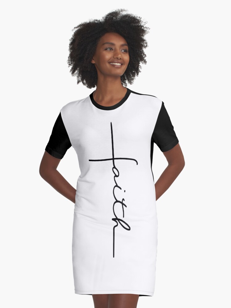 Faith Cross Graphic T Shirt Dress