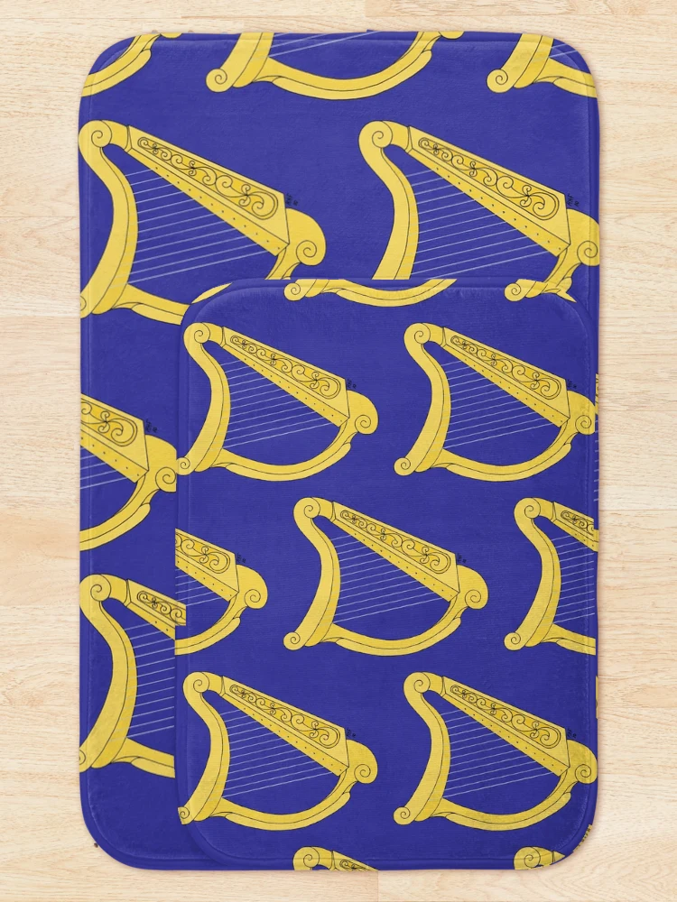 Thumbnail 5 of 6, Bath Mat, Irish Harp designed and sold by Azure Lion Productions.