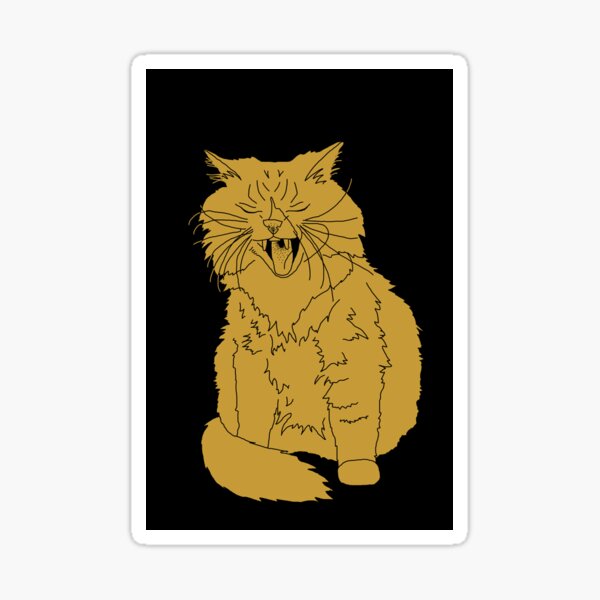 Scrungey Cat Sticker for Sale by fatfatpankocat in 2023