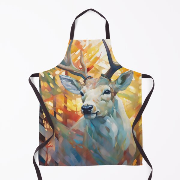 Item preview, Portrait of a white deer's face designed and sold by WallWhimsyWorks.