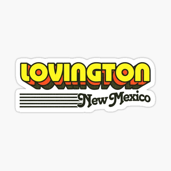 "Lovington, New Mexico Retro Stripes" Sticker for Sale by retroready