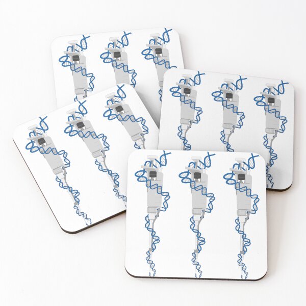 Item preview, Light Gray Micropipette with Blue DNA designed and sold by emmacatwheels.
