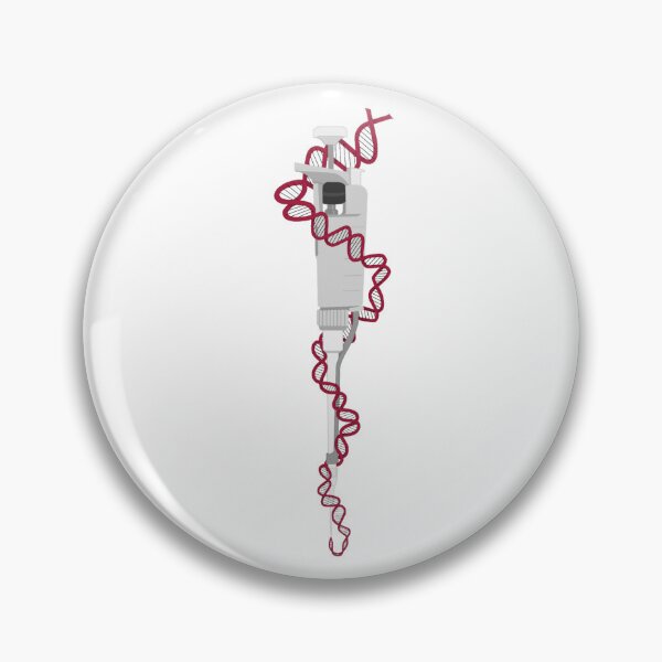 Item preview, Light Gray Micropipette with Crimson DNA designed and sold by emmacatwheels.
