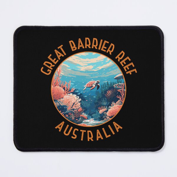 Item preview, Great Barrier Reef Australia Retro Distressed Circle designed and sold by KrisSidDesigns.