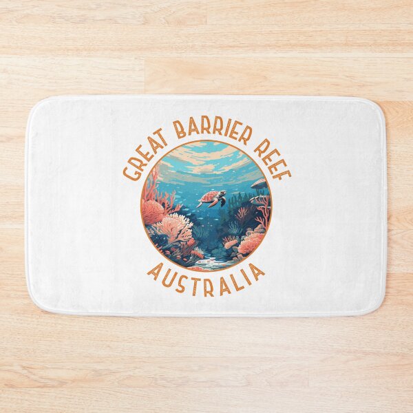 Item preview, Great Barrier Reef Australia Retro Distressed Circle designed and sold by KrisSidDesigns.