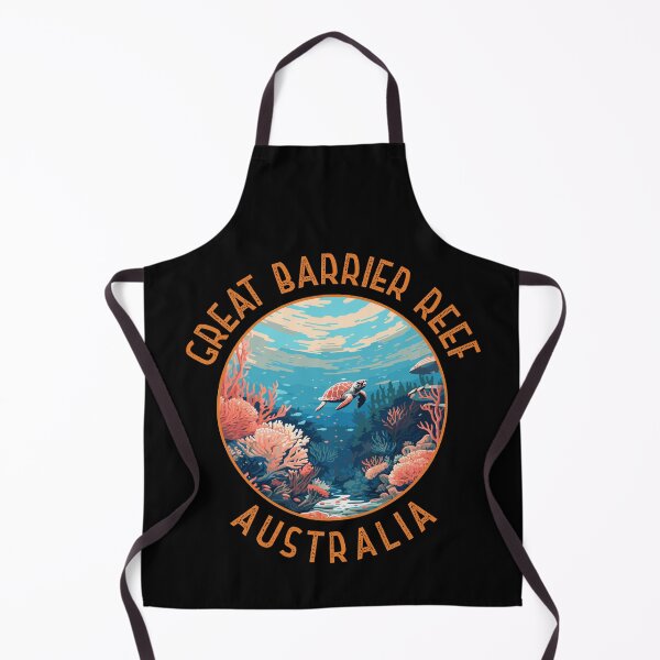 Item preview, Great Barrier Reef Australia Retro Distressed Circle designed and sold by KrisSidDesigns.