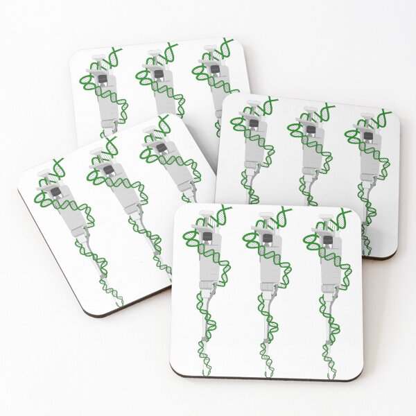 Item preview, Light Gray Micropipette with Green DNA designed and sold by emmacatwheels.