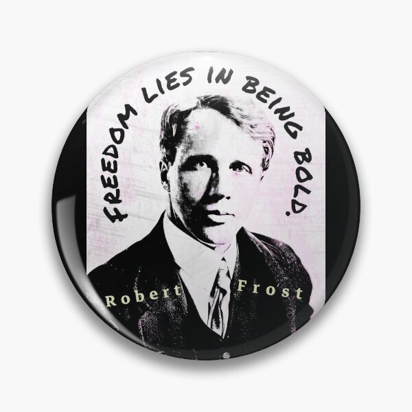 Item preview, Retrato y cita de Robert Frost: "La libertad radica en ser audaz". designed and sold by artbleed.