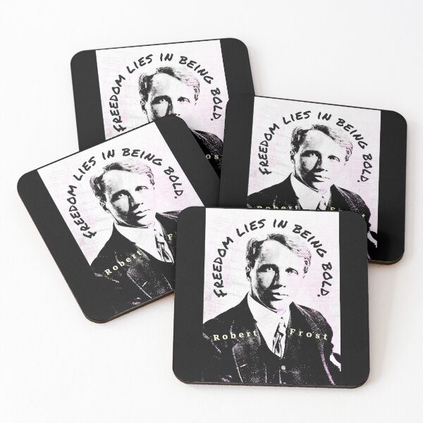 Item preview, Robert Frost portrait and quote: “Freedom lies in being bold.” designed and sold by artbleed.