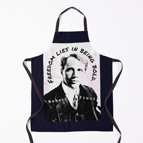 Aperçu de l'œuvre Portrait et citation de Robert Frost : « La liberté réside dans l’audace. » créée et vendue par artbleed.