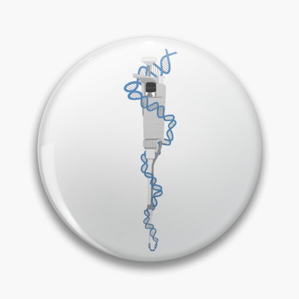 Item preview, Light Gray Micropipette with Light Blue DNA designed and sold by emmacatwheels.