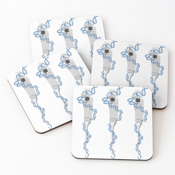 Item preview, Light Gray Micropipette with Light Blue DNA designed and sold by emmacatwheels.