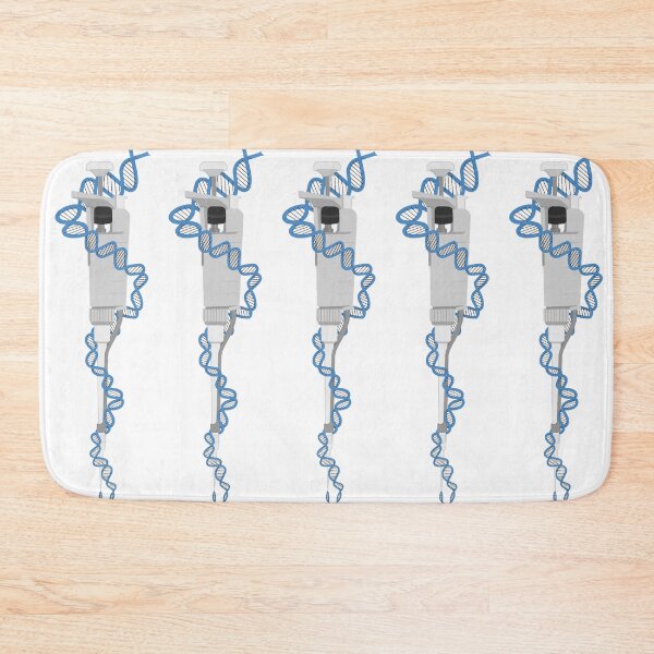 Item preview, Light Gray Micropipette with Light Blue DNA designed and sold by emmacatwheels.