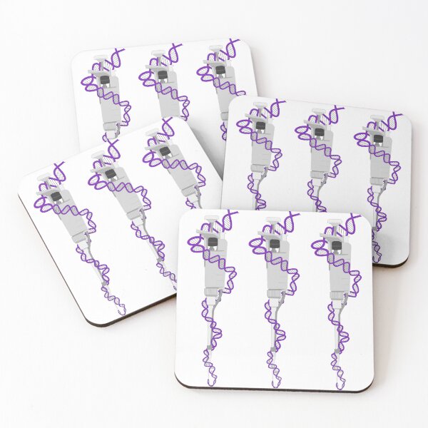 Item preview, Light Gray Micropipette with Purple DNA designed and sold by emmacatwheels.