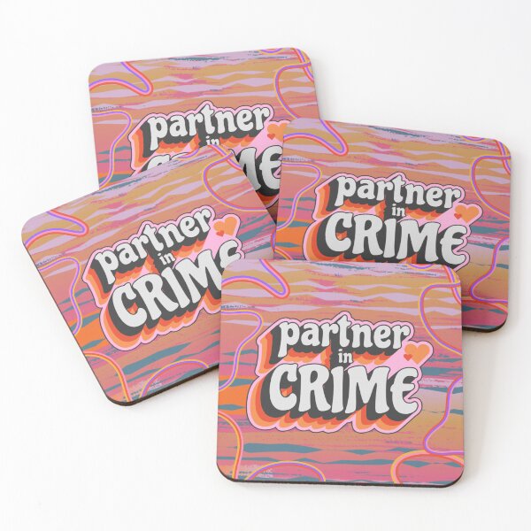 Item preview, Partner in Crime Retro Funky Friendship Print designed and sold by AureliusArtsUK.