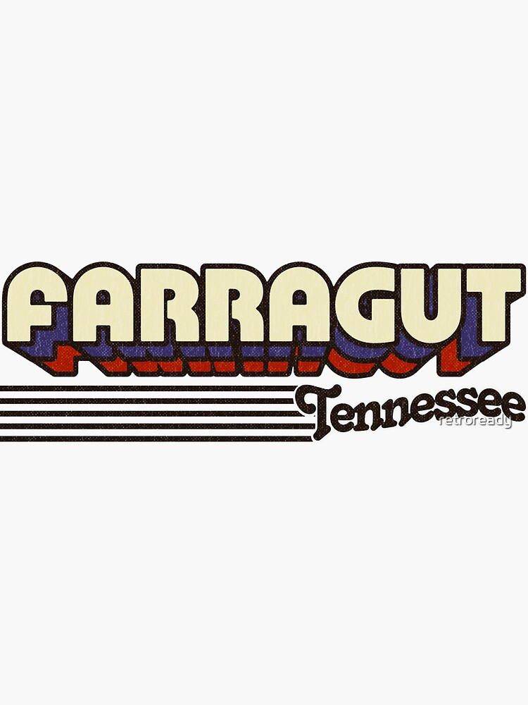 "Farragut, Tennessee Retro Stripes" Sticker for Sale by retroready