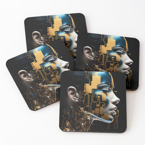 Item preview, Psychedelic, minimalism, surrealism, and textured woman face designed and sold by WallWhimsyWorks.