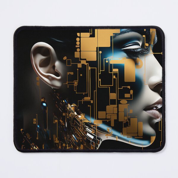 Item preview, Psychedelic, minimalism, surrealism, and textured woman face designed and sold by WallWhimsyWorks.